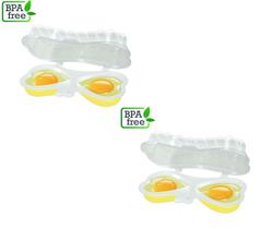 Kit 02 Forma Cozinhar Fritar Ovo Omelete Microondas Bpa Free