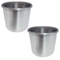 Kit 02 Forma Redonda Fundo Fixo 11x10 cm em Alumínio Kit 02 Forma Redonda Fundo Fixo 11x10 cm em Alumínio