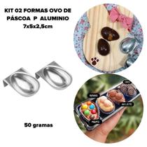 Kit 02 formas para Ovo de páscoa P 7x2,5cm Caparroz