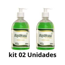 Kit 02 Fr Sabonete Cremoso Erva Doce Septderm Pump 500ml