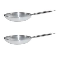 Kit 02 Frigideira Hotel Alumínio Nº 20 com Cabo de Inox
