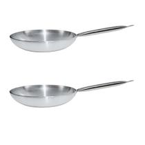 Kit 02 Frigideira Hotel Alumínio Nº 28 com Cabo de Inox Kit 02 Frigideira Hotel Alumínio Nº 28 com Cabo de Inox