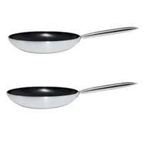 Kit 02 Frigideira Hotel Antiaderente 32 com Cabo de Inox Kit 02 Frigideira Hotel Antiaderente 32 com Cabo de Inox