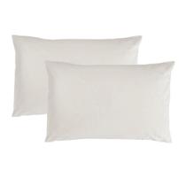 Kit 02 Fronhas 50x70cm Percal 200 Fios 100% Algodão Branca Arrumadinho Enxovais