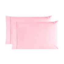 Kit 02 Fronhas 70cm x 50cm 100% Algodão Ponto Palito Rosa Bebe