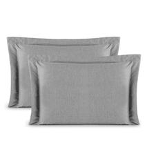 Kit 02 Fronhas Aba Americana Tecido Percal 400 Fios Antiácaro, Anti-pilling com Toque Macio