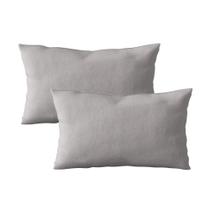 Kit 02 Fronhas Avulsa Travesseiro King 50x90 Cm Malha Cinza Arrumadinho Enxovais