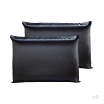 Kit 02 Fronhas De Cetim Antifrizz 50X70 Cabelo Preto Kit 02 Fronhas De Cetim Antifrizz 50X70 Cabelo Preto