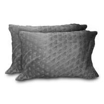 Kit 02 Fronhas de Plush Flannel Mantinha Coração Para Travesseiro Qualidade Premium