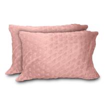 Kit 02 Fronhas de Plush Flannel Mantinha Coração Para Travesseiro Qualidade Premium