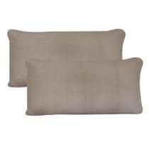 Kit 02 Fronhas King 50cm x 90cm Plush Microfibra Fleece Bege Arrumadinho Enxovais Kit 02 Fronhas King 50cm x 90cm Plush Microfibra Fleece Bege Arrumadinho Enxovais