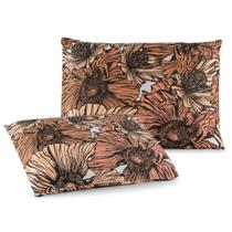 Kit 02 Fronhas Malha 100% Algodão C/ Ziper Estampado Salmão