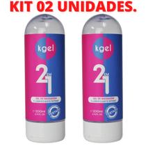 KIT 02 Géis de Massagem e Lubrificante Kgel 2 em 1 - 200ML