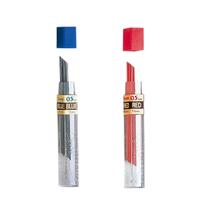 Kit 02 Grafite Colorido 0.5mm HB Tubo Com 12 Minas Azul/Vermelho Pentel