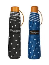 KIT 02 Guardas-Chuva Reforçado Voyagem Preto e Azul Mar 010R