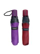 Kit 02 Guardas-Chuva Reforçado Voyagem Vermelho E Roxo 010L