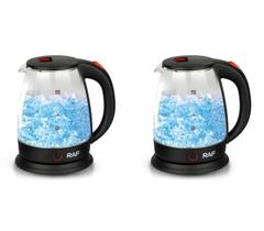 Kit 02 Jarra Chaleira Elétrica Vidro Temperado 2.2L 220Volts