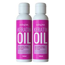 Kit 02 Keratin Oil Óleo De Queratina Termo Ativada Hanova 120ml