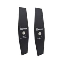 KIT 02 LÂMINAS PARA ROÇADEIRA COM 2 PONTAS EM AÇO com Adaptador de Furo 35025,42,0MM UNIVERSAL TOYAMA ORIGINAL