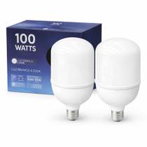 Kit 02 Lâmpada LED Bulbo 100W Super Branca Econômica Bivolt