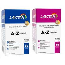 Kit 02 Lavitan 1 AZ Mulher 1 AZ Homem Cimed Cada caixa 60 Comprimidos Total 120 Comprimidos