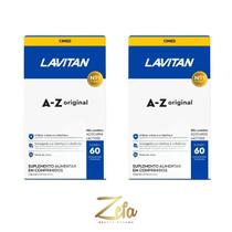 Kit 02 Lavitan Multivitamínico A-Z Original 60 Comp - Cimed