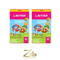 Kit 02 Lavitan Vitamina Kids Mast TuttiFrutti 60Comp - Cimed