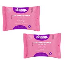 Kit 02 Lenço Demaquilante Dapop Aloe Vera 25 Unidades Kit 02 Lenço Demaquilante Dapop Aloe Vera 25 Unidades