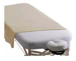 Kit 02 Lençol Para Maca Superior Sem Elástico 240X130 Micro Percal 400 Fios Clínica Médica Asilo Lavável