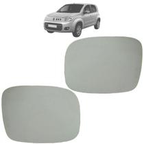 Kit 02 Lente Do Retrovisor + Base Uno 2011 Até 2022 Original