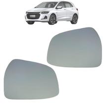 Kit 02 Lente Espelho Retrovisor Base Original Onix Novo 2020 Até 2023