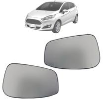 Kit 02 Lente Espelho Retrovisor Com Base New Fiesta 2012 Até 2017
