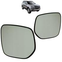 Kit 02 Lente Retrovisor + Base GM S10 Trail Blazer (Elétrico) 2012 Até 2023