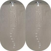 Kit 02 Lustre Em Cristais Para Quarto Lavabo Com Até 1,50m Kit 02 Lustre Em Cristais Para Quarto Lavabo Com Até 1,50m