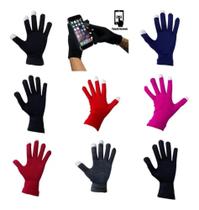 Kit 02 Luva Tricot Touch Screen Smartphone Celular Inverno Preta