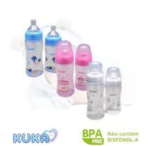 Kit 02 mamadeiras ESTOJO ESSENTIAL KUKA 240ml / 330ml Bico Orto T2 - ORIGINAL