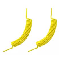 Kit 02 Mangueiras Espiral Tubo Pu 8mm X 3,5 Mts Amarela