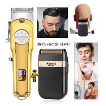 Kit 02 Maquinas cortar cabelo serie gold com barbeador finalizador shaver 1996 - 2024