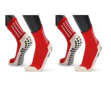 Kit 02 Meia Antiderrapante anti atrito Trusox Chuteira Vermelha
