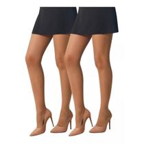 Kit 02 Meia Calça Fio 15 Fina Lycra Transparente Selene 9765 Kit 02 Meia Calça Fio 15 Fina Lycra Transparente Selene 9765