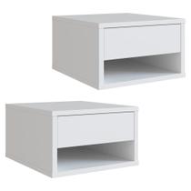 Kit 02 Mesa De Cabeceira Suspensa 30 cm B87 NOVAM Kit 02 Mesa De Cabeceira Suspensa 30 cm B87 NOVAM