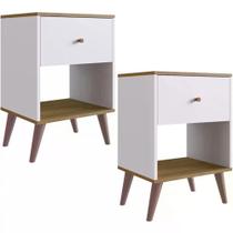 Kit 02 Mesas De Cabeceira 01 Gaveta Re001 Branco Mel Pp Milani Store Branco Mel Kit 02 Mesas De Cabeceira 01 Gaveta Re001 Branco Mel Pp Milani Store Branco Mel