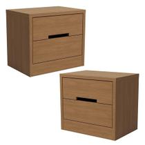 Kit 02 Mesas De Cabeceira 2 Gavetas 54 Cm S822 Kappesberg Canela Kit 02 Mesas De Cabeceira 2 Gavetas 54 Cm S822 Kappesberg Canela