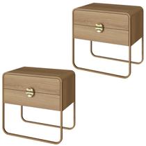 Kit 02 Mesas De Cabeceira 2G Organica 60 cm 28062 Hanover Dourado Artesano Kit 02 Mesas De Cabeceira 2G Organica 60 cm 28062 Hanover Dourado Artesano