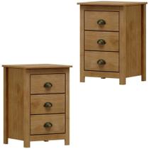 Kit 02 Mesas De Cabeceira Madeira Maciça 46 Cm 9130 Freijo Milani Store Kit 02 Mesas De Cabeceira Madeira Maciça 46 Cm 9130 Freijo Milani Store