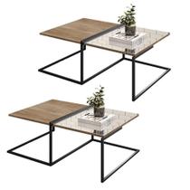 Kit 02 Mesas De Centro Espelhada D01 Design Demolição