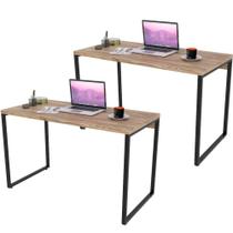 Kit 02 Mesas Para Escritório Home Office 120 Cm Carvalho