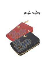 Kit 02 Mini Carteira Mickey Mouse PRETO VERMELHO CA27884