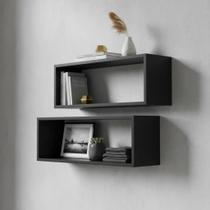 Kit 02 Nichos MDF 50X25cm Decoração Banheiro Sala Quarto Escritório