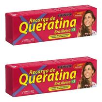 Kit 02 Novex Recarga de Queratina Reconstruçao Capilar Embelleze 80g Kit 02 Novex Recarga de Queratina Reconstruçao Capilar Embelleze 80g